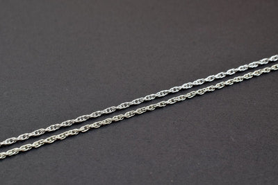 925 Sterling Silver Chain With Rhodium Filled Plated On Top for Jewelry Making By Foot Item# SSC038R jewelry making supplies
