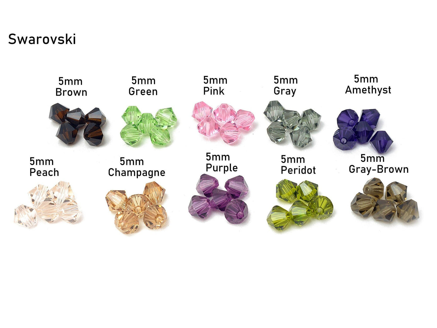 Swarovski Bicone 4mm/5mm/6mm/8mm Faceted Beads for Jewelry, Decoration, Chandelier Genuine Fully Drilled jewelry making su...