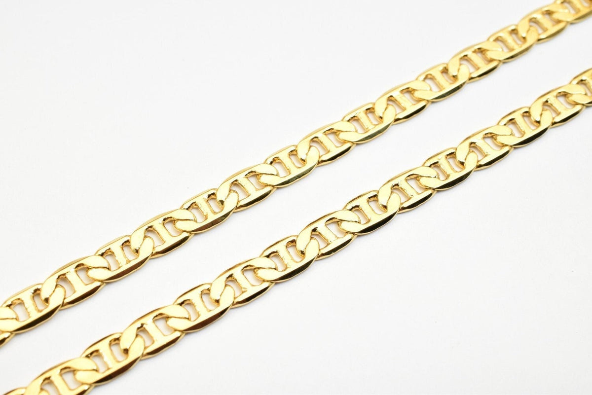 18k gold filled EP chain anchor/mariner/rambo chain style thickness 1mm findings for jewelry making jewelry making supplie...