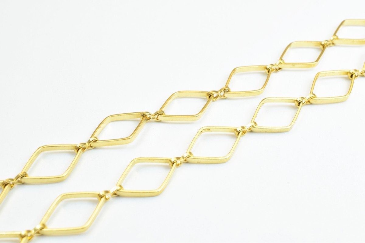 20" Inch 18K Gold Filled Look, EP Chain 7mm Width 1mm Thickness  CG311 jewelry making supplies