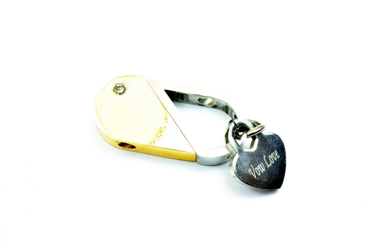 18K Gold Filled Heart Stainless Steel Pendant, Rhinestone Cubic Zirconia Charm Gold and Silver Color Size 23.5x27mm For Je...