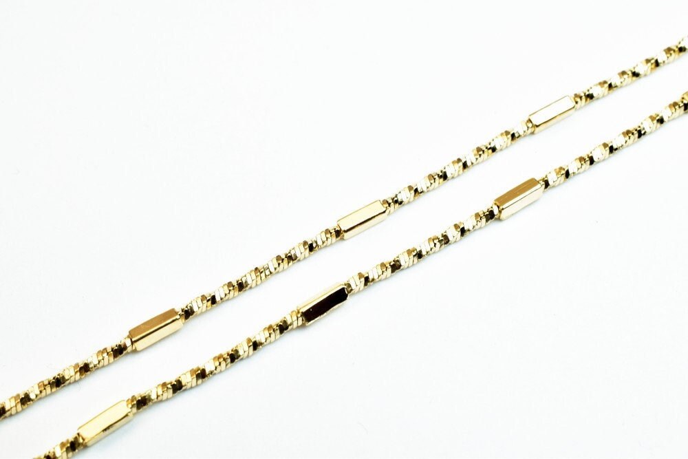 18k Gold Filled Jewelry Making Chain: Pinkish Gold , , Tarnish Resistant | 17.9 Inch, 2mm Width, 6mm Clasp
