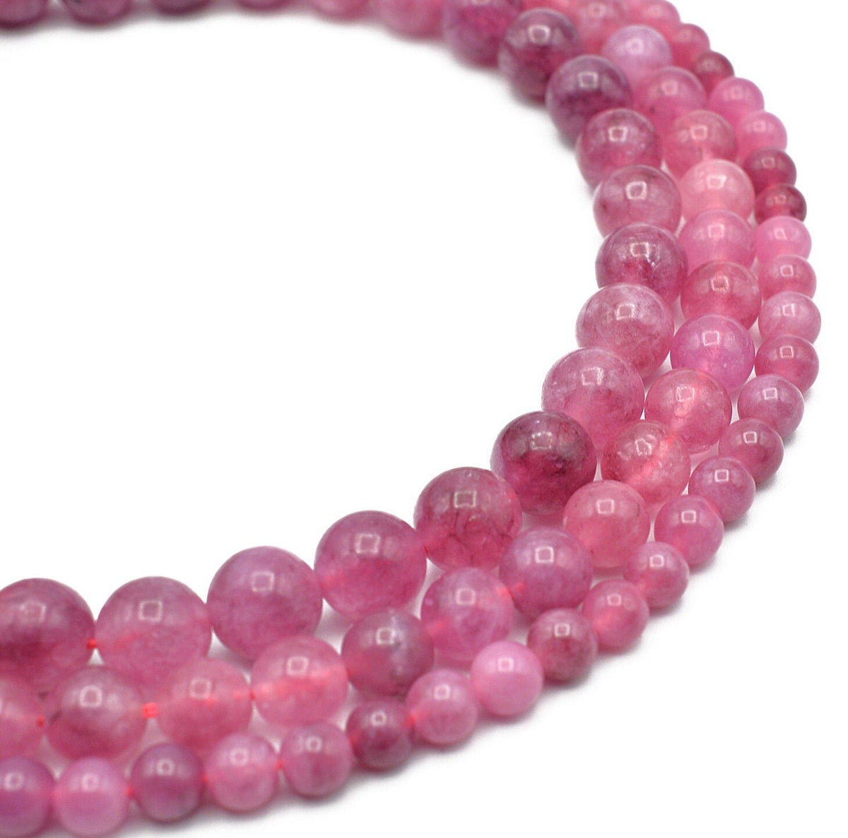 Pink Muscovite Gemstone Round Beads 6mm,8mm,10mm loose Beads birthstone natural Beads for jewelry making, AA Quality jewel...