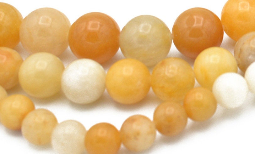 Topaz Stone Beads Natural Gemstone 15" strand Round from 6mm to 12mm Jewelry jewelry making supplies - detail image 2
