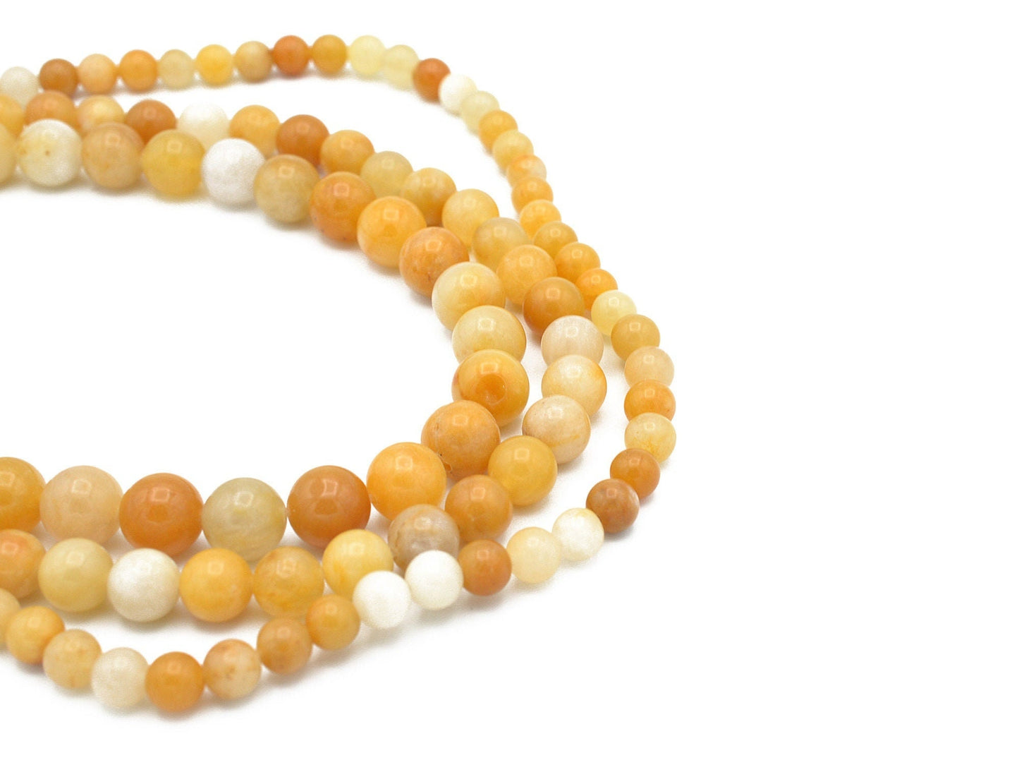 Topaz Stone Beads Natural Gemstone 15" strand Round from 6mm to 12mm Jewelry jewelry making supplies - detail image 4