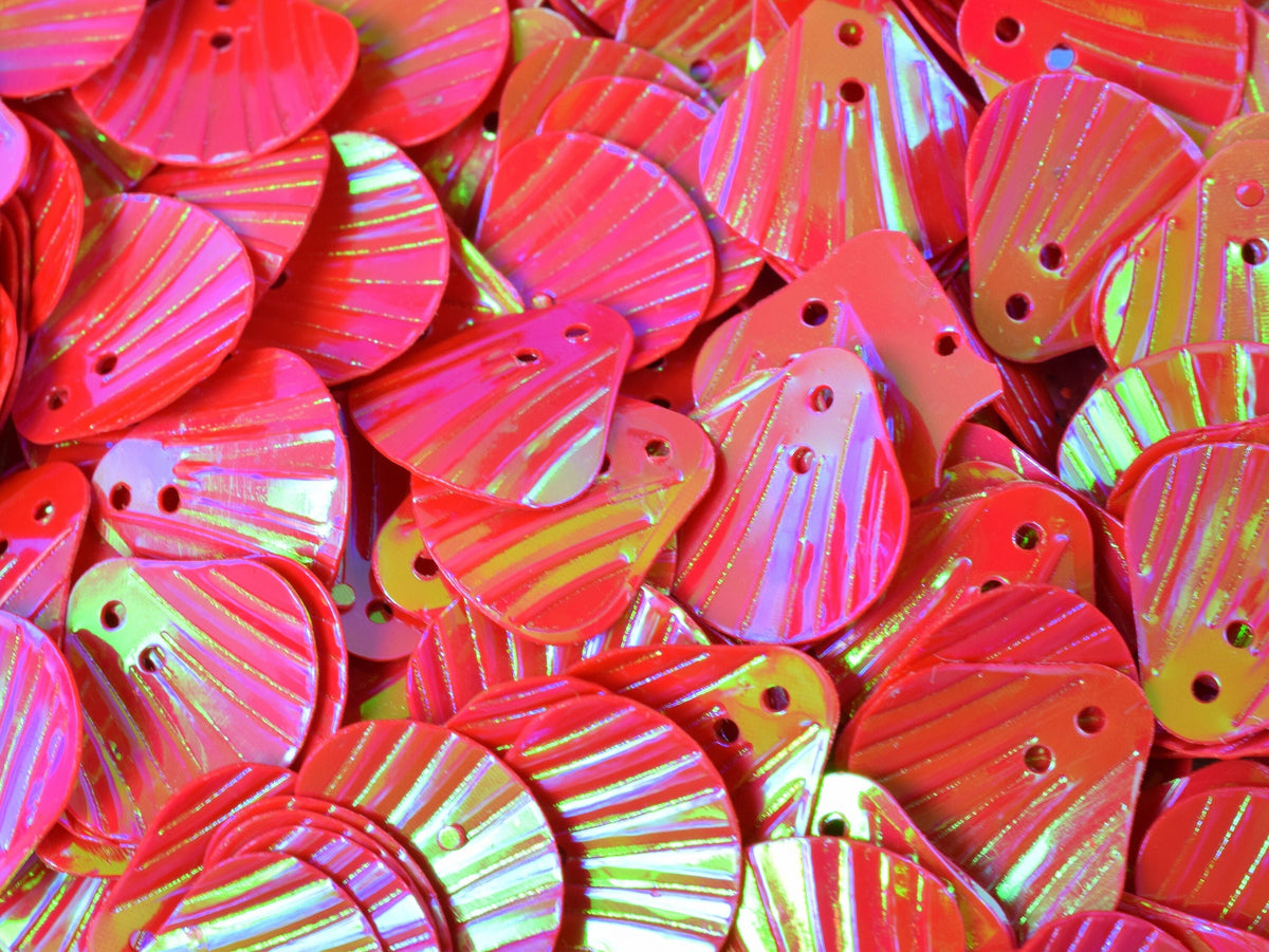 Seashell Shape Iridescent Sequins: Multi Color Paillettes for Crafts (12mm)