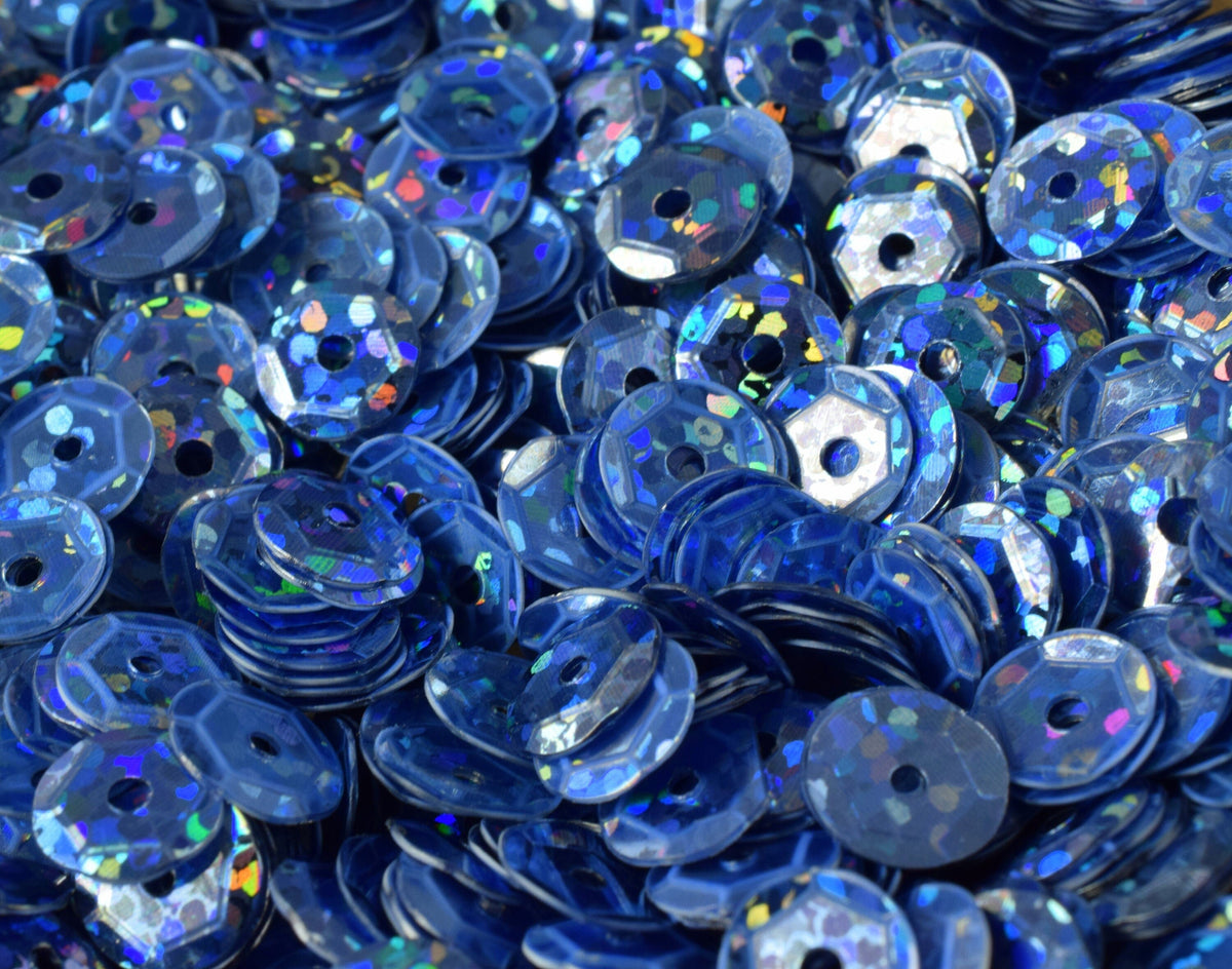 3/4/6mm Light Blue Ocean Cup Iridescent Shiny Sequins Sheen Round Sequins/Loose Paillettes,Wholesale Sequins,Shimmering Se...