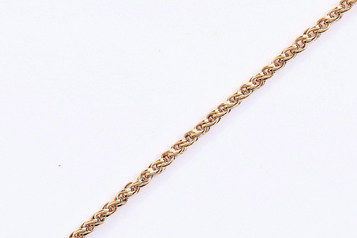 18k Gold Plated chain wheat chain thickness 2mm/4mm findings for jewelry making gfc097/gfc126 sold by the foot jewelry mak...