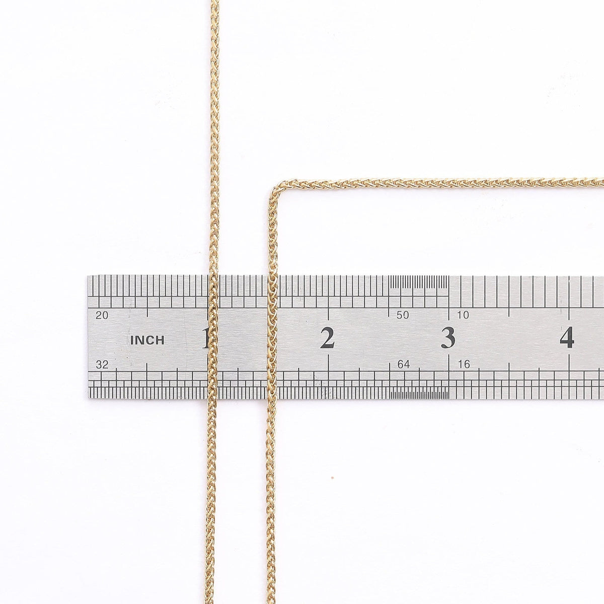 18k Gold Plated chain wheat chain thickness 2mm/4mm findings for jewelry making gfc097/gfc126 sold by the foot jewelry mak...