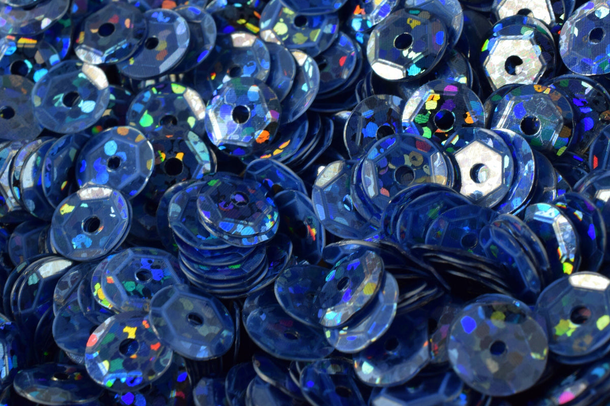 3/4/6mm Light Blue Ocean Cup Iridescent Shiny Sequins Sheen Round Sequins/Loose Paillettes,Wholesale Sequins,Shimmering Se...