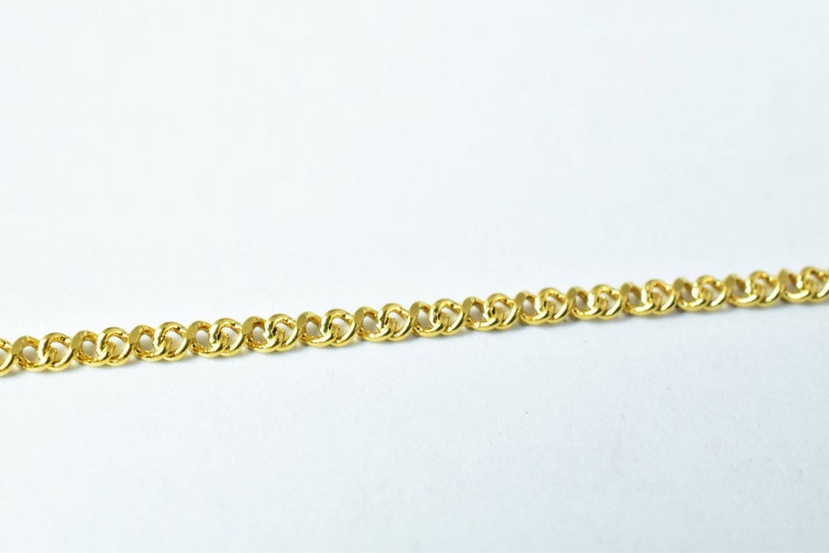 gold filled EP tarnish resistant Chain 18KT gold filled tarnish resistant Size 17.5" Long 2mm Width Item #CG193 jewelry ma...