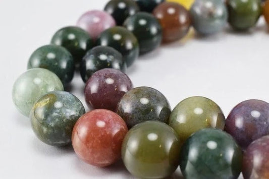 new indian agate gemstone round beads 6 mm 8 mm 10 mm natural stones beads natural healing stone chakra stones for jewelry...