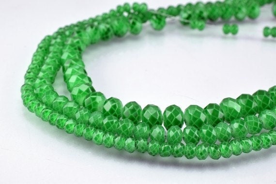Glass Donut Rondelle Faceted Beads for Jewelry, Decoration, Chandelier 3x4mm, 4x6mm and 6x8mm. 3 Sizes Group 60 PCs each I...