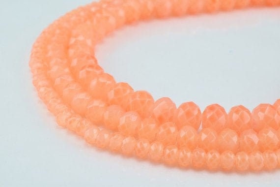 Glass Donut Rondelle Faceted Beads for Jewelry, Decoration, Chandelier 3x4mm, 4x6mm and 6x8mm. 3 Sizes Group 60 PCs each I...