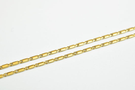 18K GF Gold Filled EP Chain 18KT Gold Filled Size 17.10" Long 1.5mm Width 1mm Thickness Item #CG68 jewelry making supplies
