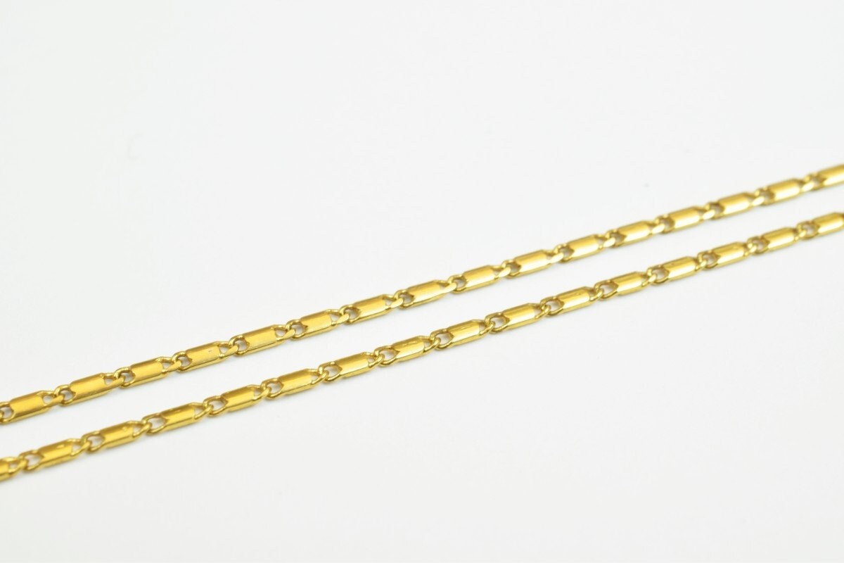 18K GF Gold Filled EP Chain 18KT Gold Filled Size 17.10" Long 1.5mm Width 1mm Thickness Item #CG68 jewelry making supplies...