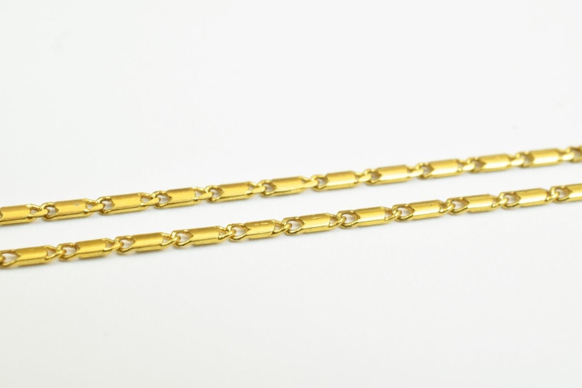 18K GF Gold Filled EP Chain 18KT Gold Filled Size 17.10" Long 1.5mm Width 1mm Thickness Item #CG68 jewelry making supplies...
