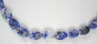 Sodalite Oval Stone Beads, Sold by 1 strand of 28pcs, 14x10mm, 1mm hole opening jewelry making supplies - detail image 3