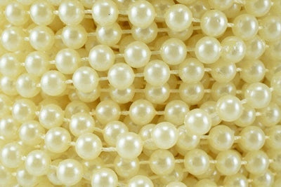 5mm Plastic Pearl Roll 40 Yards White/Creamy Wedding Pearl Beads on a Spool, Roll, Acrylic Beaded Garland Strand jewelry m...