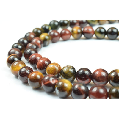 Mixed Color Tiger Eye Gemstone Round Beads 6mm Natural Stones Beads natural healing stone chakra stones for Jewelry Making...