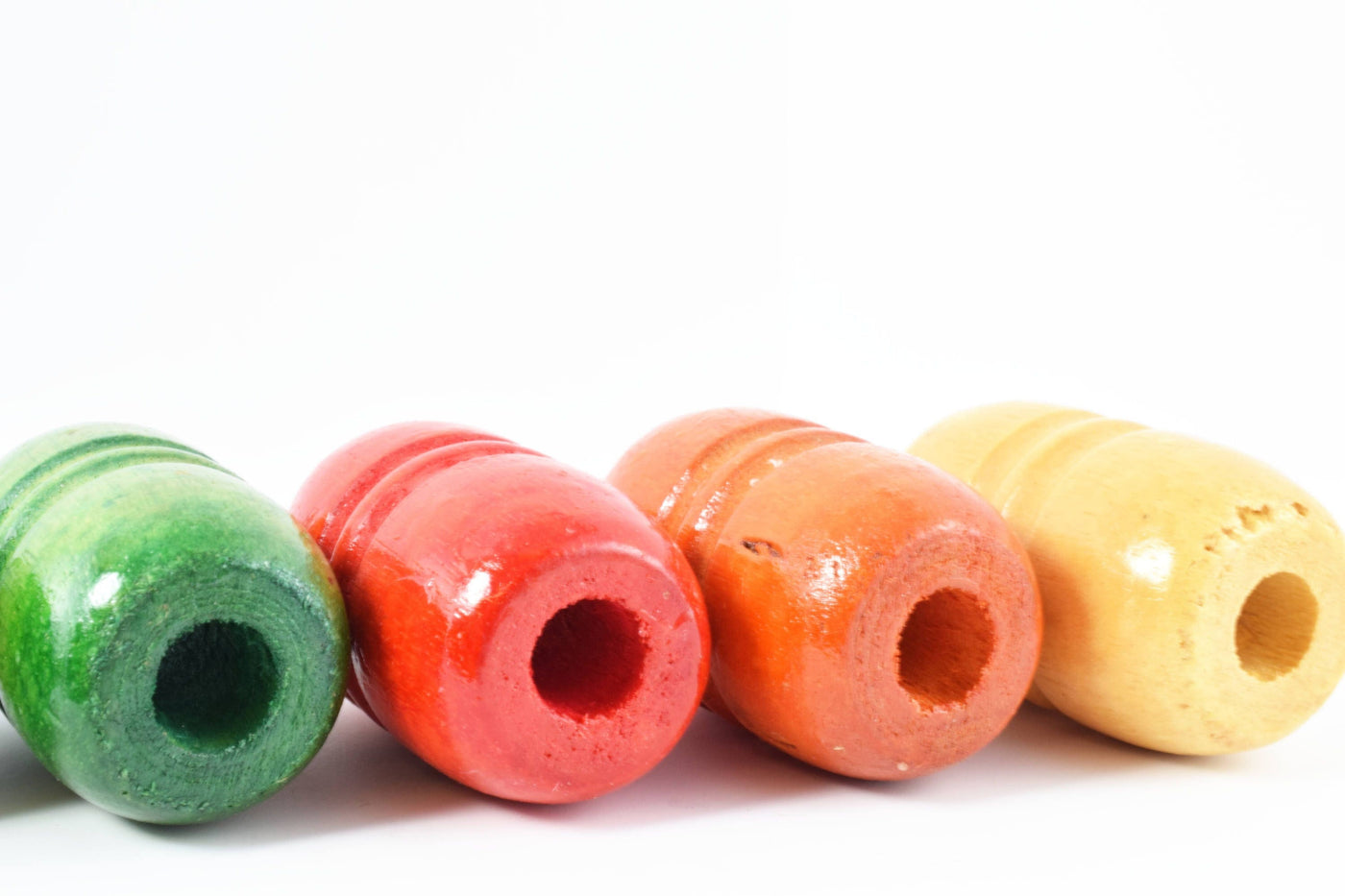 34x55mm Barrel Large Wooden Beads,Wholesale Beads, Sold By 2 pcs, Craft Barrel ,Ridged  Grooved/Wooden Wholesale Beads, Pu...