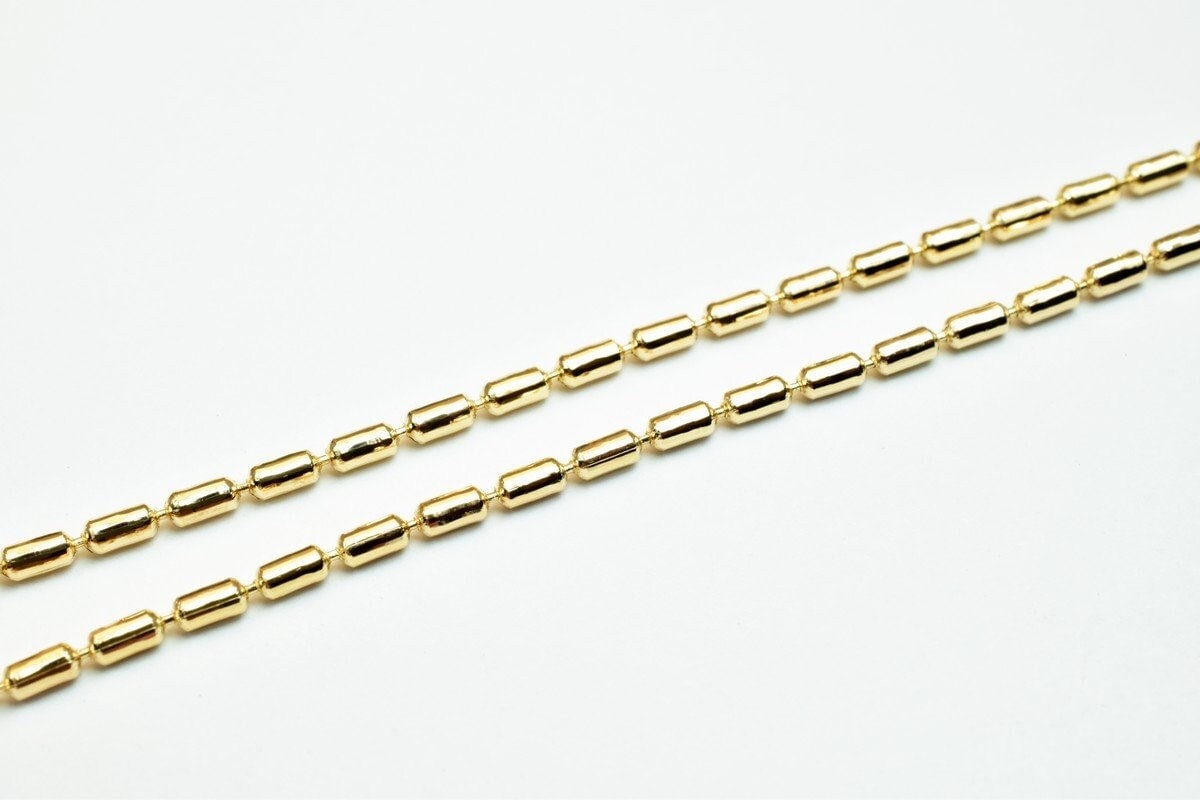 18k Gold Filled Alternative Chain Jewelry Making Supply, Pinky Gold Color (15.5 Inch, 1.5mm Thick, Tarnish Resistant Finish)