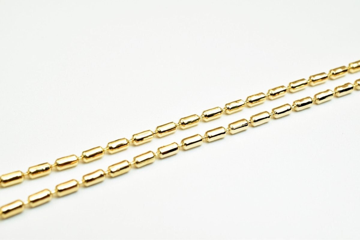 18k Gold Filled Alternative Chain Jewelry Making Supply, Pinky Gold Color (15.5 Inch, 1.5mm Thick, Tarnish Resistant Finish)