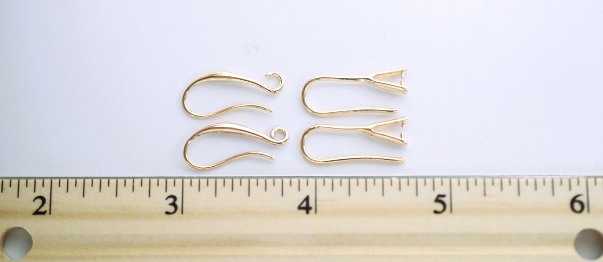 Gold Filled Look, EP Fishhook/Wire Earring jewelry making supplies - detail image 3