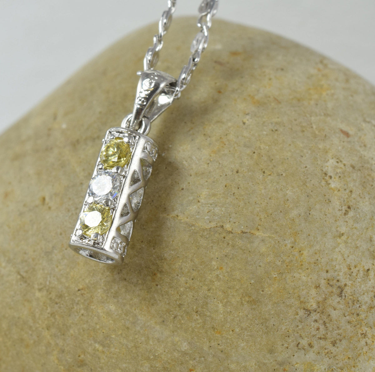 White Gold Filled Look, Rhodium Pendants With CZ Cubic Zirconia  RP24, RP43, RP58, RP59 jewelry making supplies - detail i...