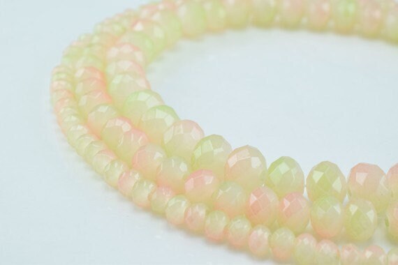 Glass Donut Rondelle Faceted Beads for Jewelry, Decoration, Chandelier 3x4mm, 4x6mm and 6x8mm. 3 Sizes Group 60 PCs each I...