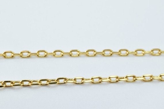 18.5" inch 18k Gold Filled Look, EP chain   CG149 jewelry making supplies - detail image 3