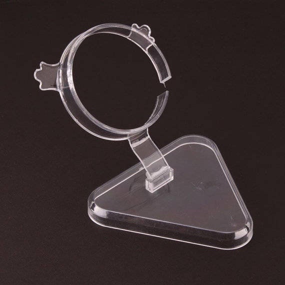 Clear Plastic Bracelet Display Transparent Size: about 80mm Long x 80mm Width x 55mm Diameter jewelry making supplies - de...