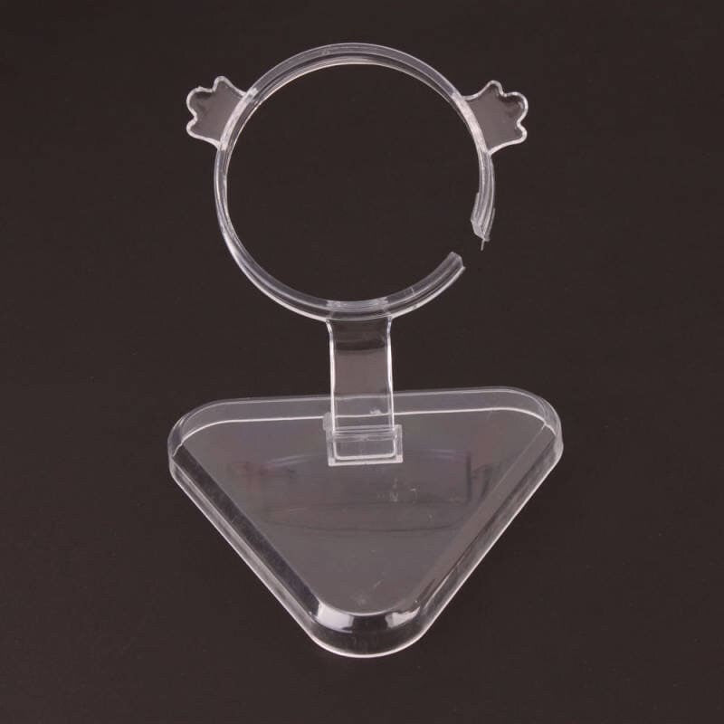 Clear Plastic Bracelet Display Transparent Size: about 80mm Long x 80mm Width x 55mm Diameter jewelry making supplies - de...