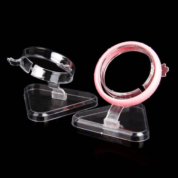 Clear Plastic Bracelet Display Transparent Size: about 80mm Long x 80mm Width x 55mm Diameter jewelry making supplies - de...