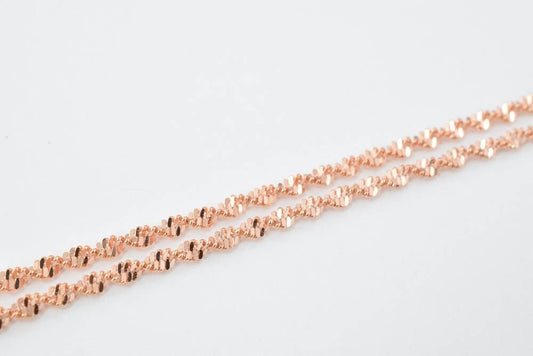 18K Rose gold filled EP tarnish resistant Chain 17.75" Inch CG108 jewelry making supplies