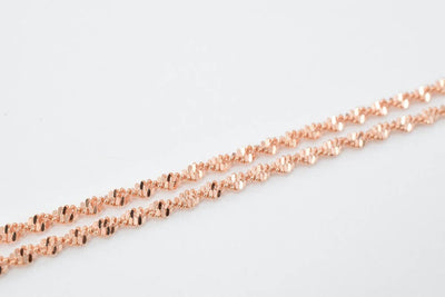 18K Rose gold filled EP tarnish resistant Chain 17.75" Inch CG108 jewelry making supplies - detail image 4