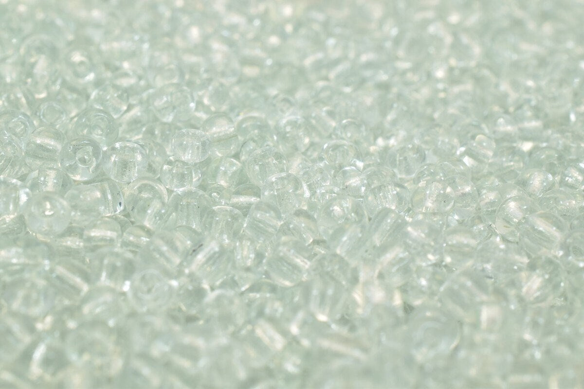 Clear Glass Seed Beads: Multisize 10/0, 8/0, 6/0 Round Beads | Jewelry Making, Craft Supplies | 1 Pound Bulk
