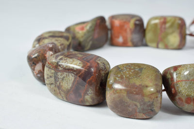 Rainforest Earthtone Jasper Mixed Sizes Gemstone Beads/Jasper/Large Gemstone/Jasper Beads, Jasper,Natural Beads for Jewelr...