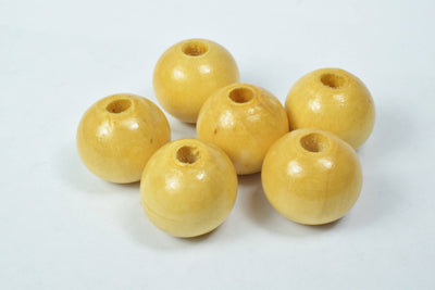 20mm Round Large Hole Wooden Beads, Wooden Beading Tools/Large Hole Wood Beads, Macrame Beads, Round Wooden Beads, DIY,4mm...