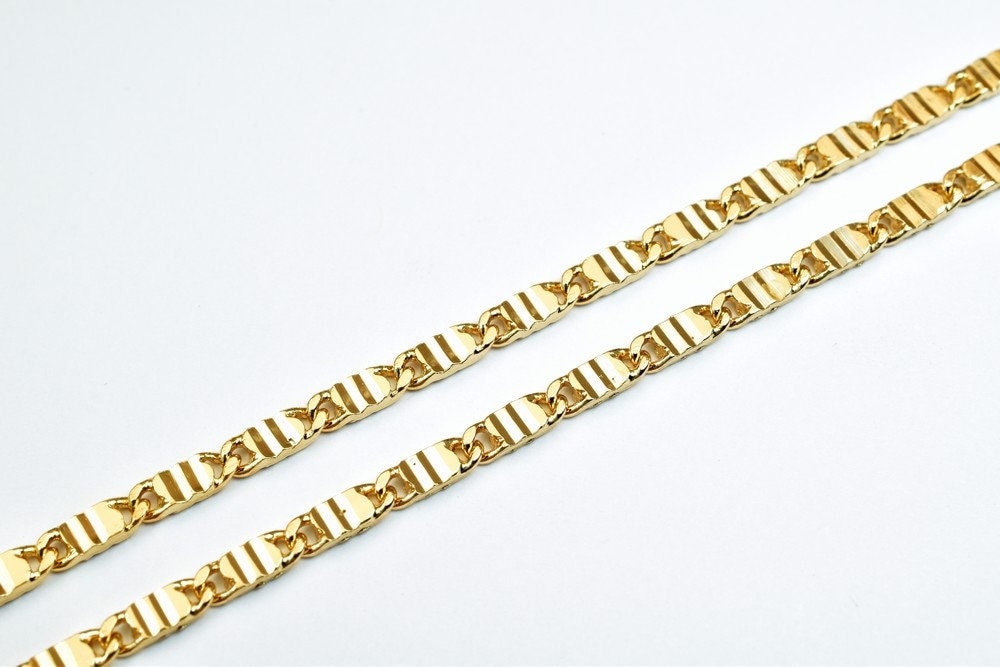 18K Gold Filled Chain: 17.2" Length, 2.2mm Width, Pinkish Gold | , Tarnish Resistant | Jewelry Making Supply