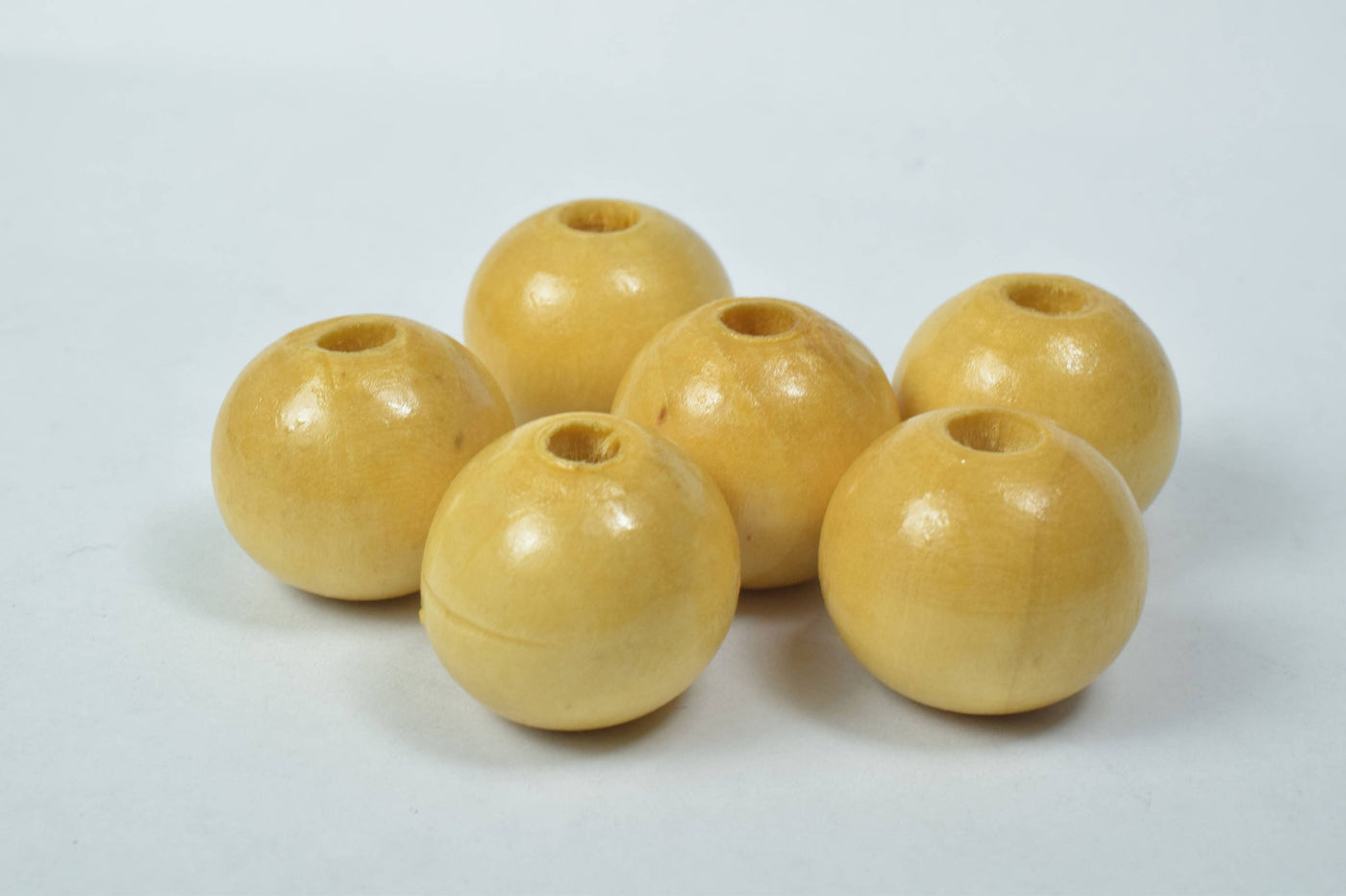 20mm Round Large Hole Wooden Beads, Wooden Beading Tools/Large Hole Wood Beads, Macrame Beads, Round Wooden Beads, DIY,4mm...