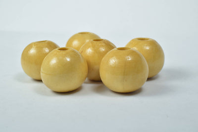 20mm Round Large Hole Wooden Beads, Wooden Beading Tools/Large Hole Wood Beads, Macrame Beads, Round Wooden Beads, DIY,4mm...