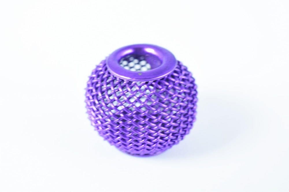 Wire Mesh Round Chunky Metal Beads: Basketball Wives Style Jewelry Components (12mm Large Hole, 6pcs, Metal Mesh)