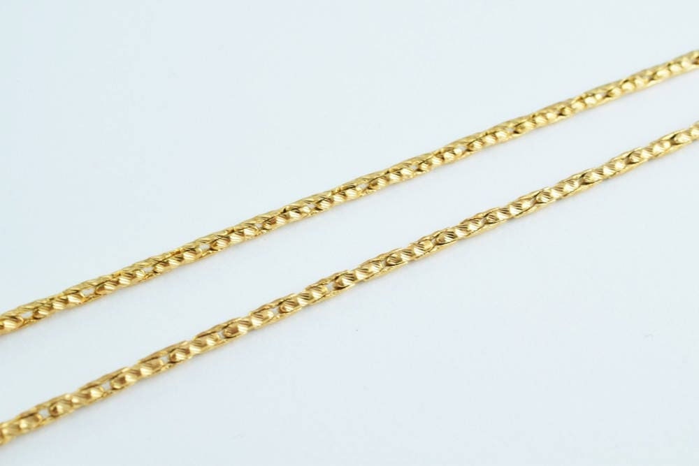 18K Pink Gold Filled Alternative Chain - Jewelry Making Supply Necklace - 17 Inch Length, Thickened 2mm, Metal, Durable Finish