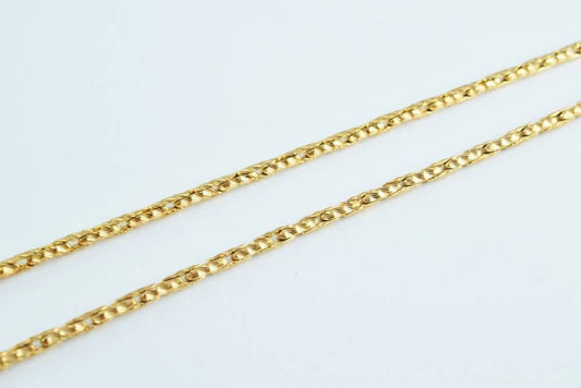 18K Pink Gold Filled Alternative Chain - Jewelry Making Supply Necklace - 17 Inch Length, Thickened 2mm, Metal, Durable Finish