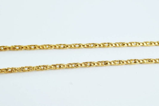 18K Pink Gold Filled Alternative Chain - Jewelry Making Supply Necklace - 17 Inch Length, Thickened 2mm, Metal, Durable Finish