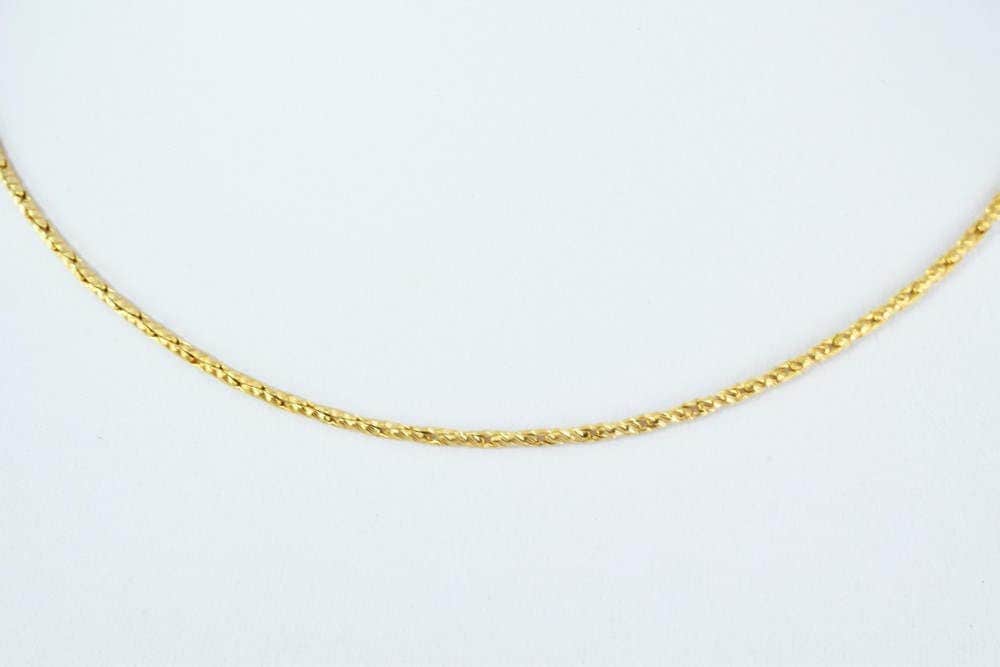 18K Pink Gold Filled Alternative Chain - Jewelry Making Supply Necklace - 17 Inch Length, Thickened 2mm, Metal, Durable Finish