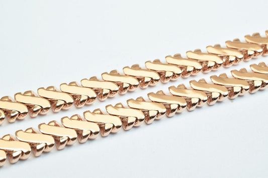 18K Rose gold filled EP tarnish resistant Chain 19" Inches Long 5mm width 2mm Thickness CG227 jewelry making supplies