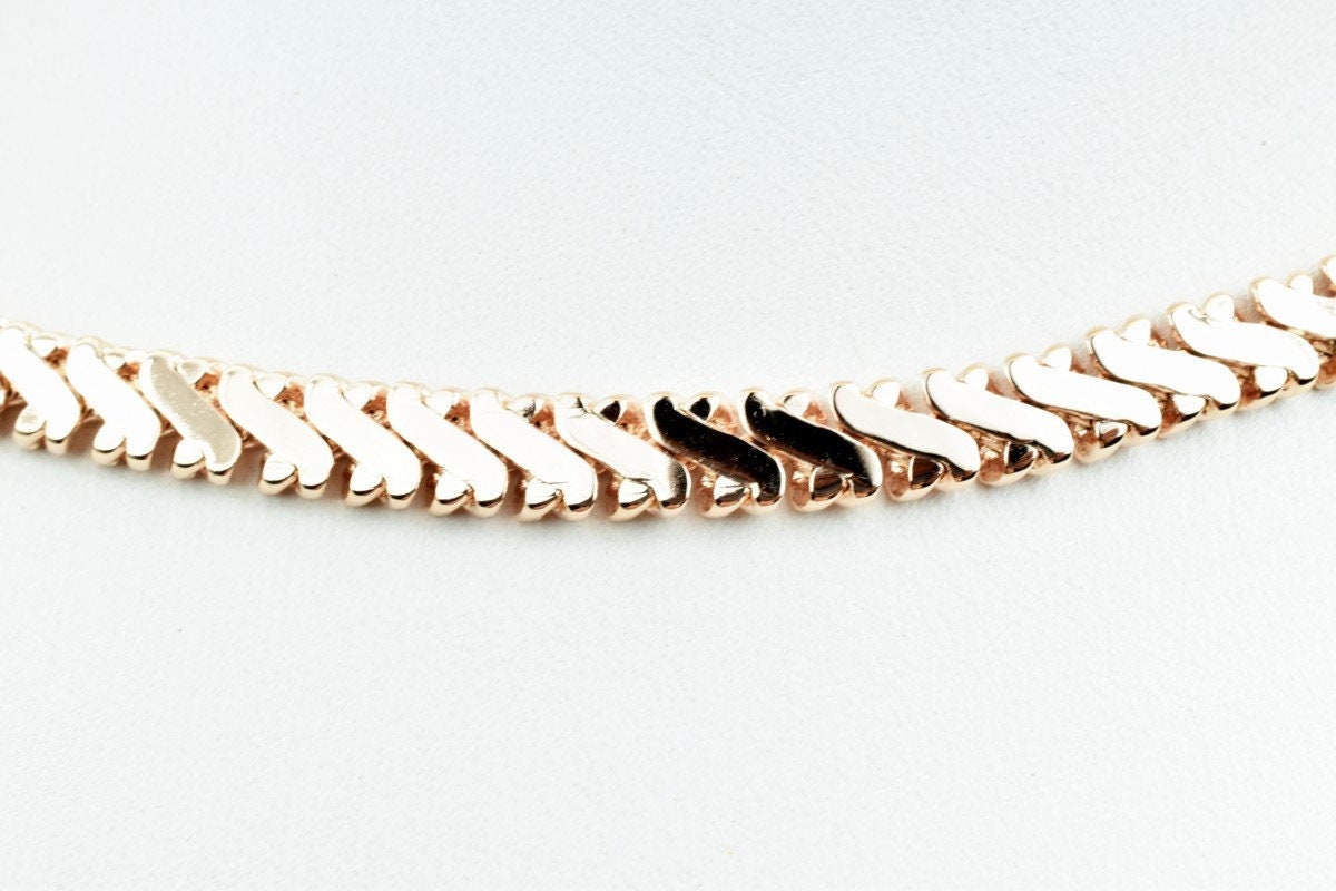 18K Rose gold filled EP tarnish resistant Chain 19" Inches Long 5mm width 2mm Thickness CG227 jewelry making supplies - de...