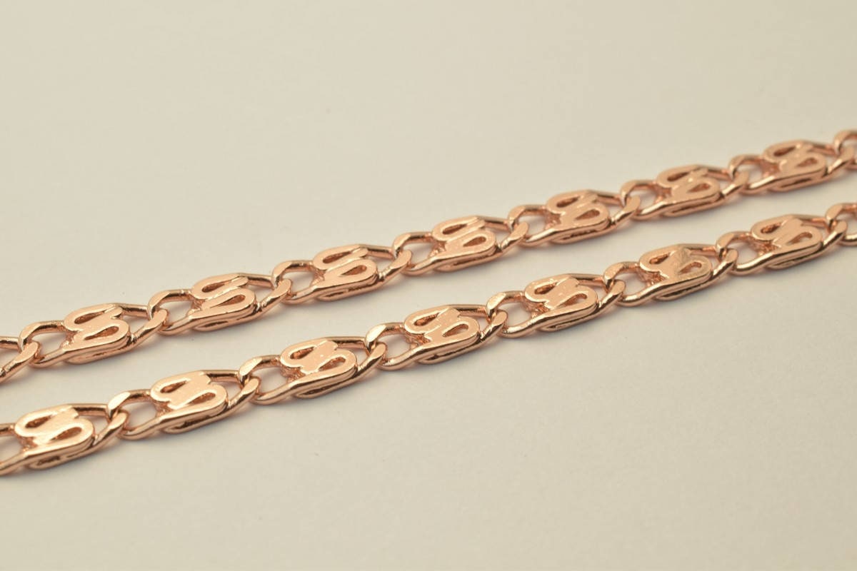 18K Rose gold filled EP tarnish resistant Chain 23" Inch CG209 jewelry making supplies - detail image 2